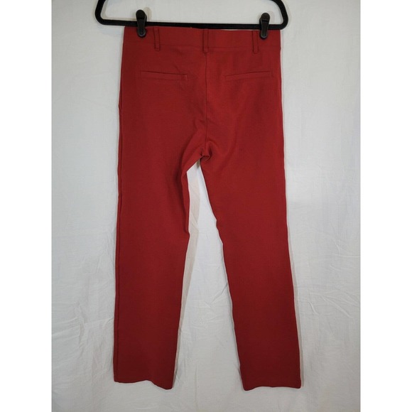 Betabrand Cherry Red Straight Leg Pant Size Medium Pull on Yoga Business Pant - Picture 3 of 4